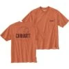 Carhartt Loose Fit Heavyweight Short-Sleeve Carhartt C Graphic T-Shirt Men's -Bob's Sports Chalet 101131 GINGER HEATHER m