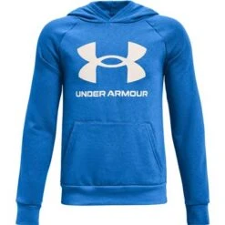 Under Armour UA Rival Fleece Big Logo Hoodie Boys' -Bob's Sports Chalet 101164 BLUE CIRCUITONYX WH m