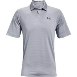 Under Armour Performance Stripe Polo Shirt Men's -Bob's Sports Chalet 101192 STEELWHITEPITCH GR m
