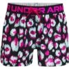 Under Armour Play Up Printed Shorts Girls' -Bob's Sports Chalet 101199 BLACKBRZMETEOR PNK m