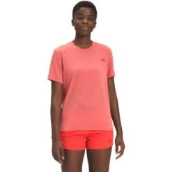 The North Face Wander Short-Sleeve Tee Women's -Bob's Sports Chalet 101393 HORIZONRDHEATHR m
