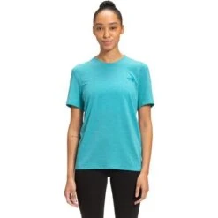 The North Face Wander Short-Sleeve Tee Women's -Bob's Sports Chalet 101393 MAUIBLUEHEATHER m