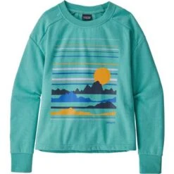 Patagonia Lightweight Crew Sweatshirt Girls' -Bob's Sports Chalet 103182 SMT STTCLT BRYL GRN m