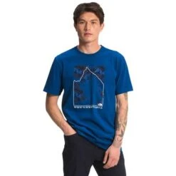 The North Face DNA Proud Graphic Short Sleeve T-Shirt Men's -Bob's Sports Chalet 103624 LIMOGES BLUE m
