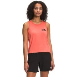 The North Face Crop Tank Top Women's -Bob's Sports Chalet 103701 EMBERGLOW ORNGE m