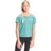 The North Face Tri-Blend Short Sleeve Tee Girls' -Bob's Sports Chalet 103710 BRISTOLBLUEHTHR m