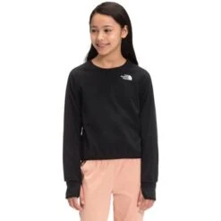 The North Face Glacier Pullover Fleece Girls' -Bob's Sports Chalet 103711 TNF BLACK m