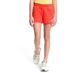 The North Face Camp Fleece Shorts Girls' -Bob's Sports Chalet 103714 RADIANT ORANGE m