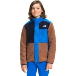 The North Face Forrest Mixed Media Full-Zip Jacket Boys' 7 The North Face Forrest Mixed Media Full-Zip Jacket Boys' -Bob's Sports Chalet 103749 PINECONE BROWN m