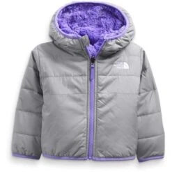 The North Face Reversible Mossbud Swirl Full-Zip Hooded Insulated Jacket Infants' -Bob's Sports Chalet 103757 MELD GREY m