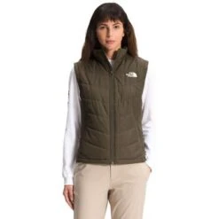 The North Face Tamburello Insulated Vest Women's -Bob's Sports Chalet 103839 NEW TAUPE GREEN m