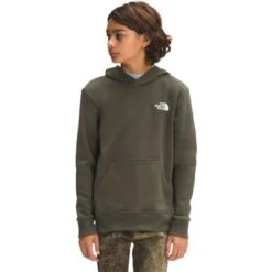 The North Face Camp Fleece Pullover Hoodie Boys' -Bob's Sports Chalet 103882 NEW TAUPE GREEN m
