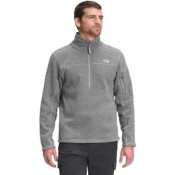 The North Face Gordon Lyons Classic 1/4 Zip Fleece Men's 8 The North Face Gordon Lyons Classic 1/4 Zip Fleece Men's -Bob's Sports Chalet 103939 TNFMEDIUMGRYHTR m