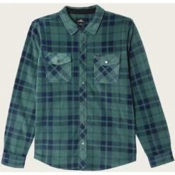 ONeill O'Neill Glacier Plaid Superfleece Flannel Men's -Bob's Sports Chalet 104058 PINE m