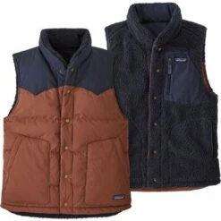 Patagonia Reversible Bivy Down Vest Men's -Bob's Sports Chalet 104447 FOX RED m