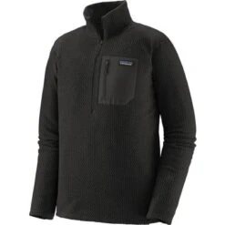 Patagonia R1 Air Zip-Neck Fleece Pullover Men's -Bob's Sports Chalet 104465 BLACK m
