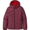 Patagonia Hi-Loft Down Sweater Hoody Jacket Girls' -Bob's Sports Chalet 104483 CHICORY RED m