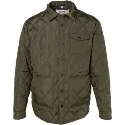 Schott Down-Filled Diamond Quilted Shirt Jacket Men's -Bob's Sports Chalet 104502 OLIVE m