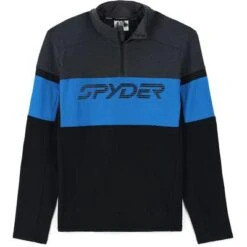 Spyder Speed Half Zip Fleece Jacket Men's -Bob's Sports Chalet 104602 BLACKCOLLEGIATE m