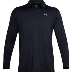 Under Armour UA Performance Textured Long Sleeve Polo Shirt Men's 6 Under Armour UA Performance Textured Long Sleeve Polo Shirt Men's -Bob's Sports Chalet 104905 BLACKPITCH GRAY m