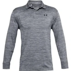 Under Armour UA Performance Textured Long Sleeve Polo Shirt Men's 7 Under Armour UA Performance Textured Long Sleeve Polo Shirt Men's -Bob's Sports Chalet 104905 STEELBLACK m