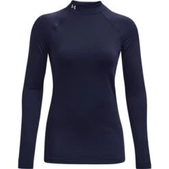Under Armour UA Authentics Mock Neck Base Layer Top Women's 7 Under Armour UA Authentics Mock Neck Base Layer Top Women's -Bob's Sports Chalet 104934 MIDNIGHT NAVYWHITE m