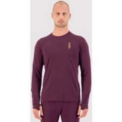 Mons Royale Cascade Merino Flex 200 Long Sleeve Baselayer Top Men's -Bob's Sports Chalet 105258 WINE m