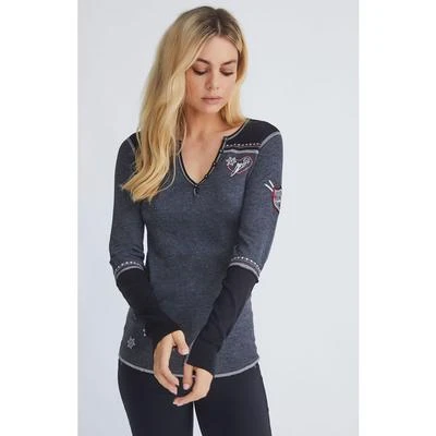 Alp N Rock Apres Snow Henley Shirt Women's 3 Alp N Rock Apres Snow Henley Shirt Women's