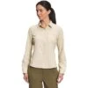 The North Face First Trail UPF Long Sleeve Button Up Shirt Women's -Bob's Sports Chalet 105467 GRAVEL m