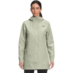 The North Face Woodmont Rain Parka Women's -Bob's Sports Chalet 105475 TEA GREEN m