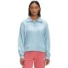 The North Face Simple Logo Quarter Zip Pullover Women's -Bob's Sports Chalet 105479 BETA BLUE m