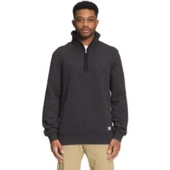 The North Face Longs Peak Quilted Quarter Zip Sweatshirt Men's 5 The North Face Longs Peak Quilted Quarter Zip Sweatshirt Men's -Bob's Sports Chalet 105493 TNF BLACK HEATHER m