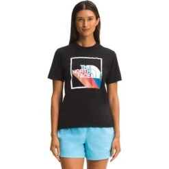 The North Face Shadow Box Short Sleeve Tee Women's -Bob's Sports Chalet 105527 TNF BLACK m