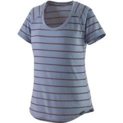 Patagonia Capilene Cool Trail Shirt Women's -Bob's Sports Chalet 105570 FRRW STRPLT CRNT BL m
