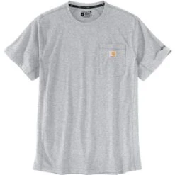 Carhartt Force Relaxed Fit Midweight Short-Sleeve Pocket T-Shirt Men's -Bob's Sports Chalet 105680 HEATHER GRAY m