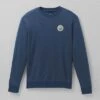 Prana Prana Patch Pullover Crew Sweatshirt Men's -Bob's Sports Chalet 106438 DENIM HEATHER m