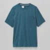 Prana Calder Short Sleeve Pocket UPF 50Plus Top Men's -Bob's Sports Chalet 106467 BLUEFIN m