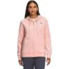 The North Face Heritage Patch Full Zip Hoodie Women's -Bob's Sports Chalet 106787 EVENING SAND PINK m