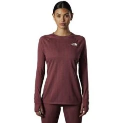 The North Face Summit Pro 120 Base Layer Crew Top Women's -Bob's Sports Chalet 106796 WILD GNGRLVNDR FOG m