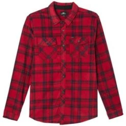 ONeill O'Neill Glacier Plaid Button Up Shirt Men's 7 ONeill O'Neill Glacier Plaid Button Up Shirt Men's -Bob's Sports Chalet 108165 RED m