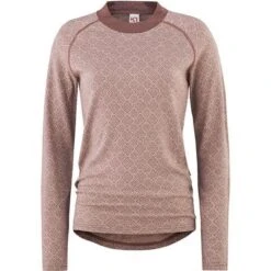 Kari Traa Voss Cashmere Mix Long Sleeve Base Layer Top Women's -Bob's Sports Chalet 108400 TAUPE m