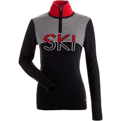Nils Sun Valle Ski Logo 1/4 Zip Sweater Women's 3 Nils Sun Valle Ski Logo 1/4 Zip Sweater Women's