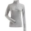 Nils Chloe Base Layer 1/4 Zip T-Neck Top Women's -Bob's Sports Chalet 108470 CLOUD GREY m