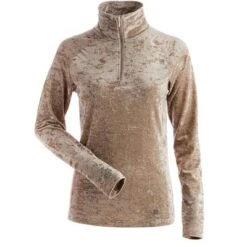 Nils Chloe Base Layer 1/4 Zip T-Neck Top Women's -Bob's Sports Chalet 108470 GOLD m