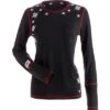 Nils Christy Base Layer Crew Top Women's -Bob's Sports Chalet 108471 BLACKRED THREAD m