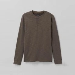 Prana Ronnie Henley II Men's 7 Prana Ronnie Henley II Men's -Bob's Sports Chalet 108510 OAK BARREL HEATHER m