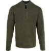 Schott Ribbed Knit Midweight Wool Blend 1/2 Zip Sweater Men's 1 Schott Ribbed Knit Midweight Wool Blend 1/2 Zip Sweater Men's -Bob's Sports Chalet 108533 MOSS m