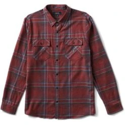 Roark Revival Nordsman Light Long Sleeve Flannel Men's -Bob's Sports Chalet 109157 MAROON m