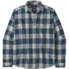 Patagonia Long Sleeve Cotton In Conversion Lightweight Fjord Flannel Shirt Men's -Bob's Sports Chalet 109307 BCH PLDTIDEPOOL BLU m
