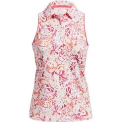 Under Armour Iso-Chill Sleeveless Polo Shirt Women's -Bob's Sports Chalet 109428 WHTPRFTNMTLC SLVR m
